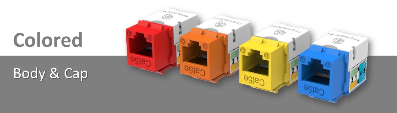 Colored Your Punch Down Cat5E Keystone Jack